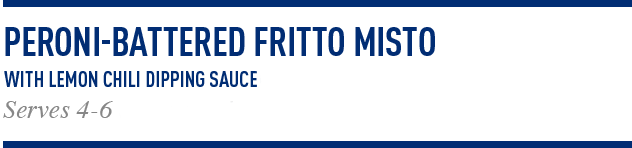 Peroni-Battered fritto misto